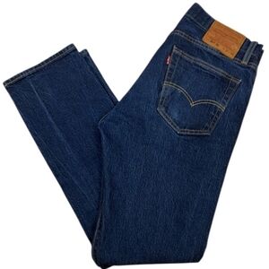 Levi's Classic 93' 501 Dark Stones Rinse Button Fly Blue Straight-Leg Jeans